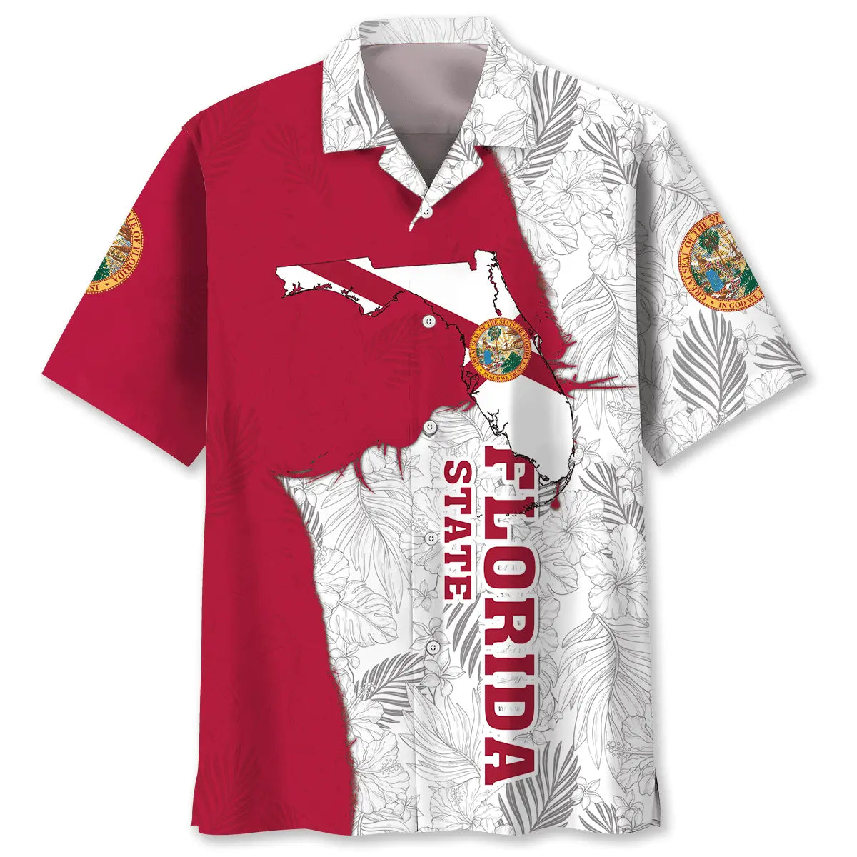 Hawaiian Shirt / Adults / S God Bless Florida State Hawaiian Shirt
