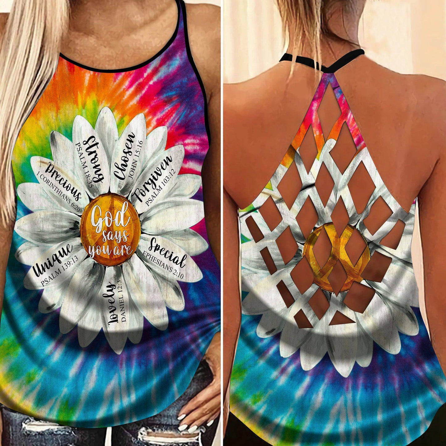 God Says You Are Strong Limited Edition – Hollow Tank Top