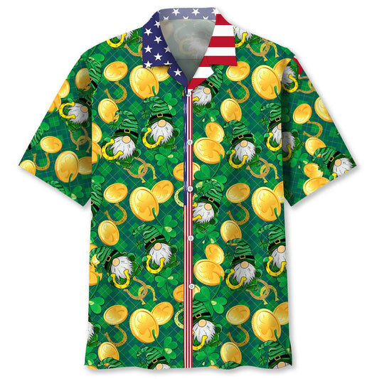Hawaiian Shirt / Adults / S Gold Lucky Irish St.Patrick Day Hawaiian Shirt