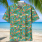 Golden Retriever Hawaiian Beach Hawaiian Shirt