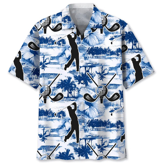 Hawaiian Shirt / Adults / S Golf Blue Nature Hawaiian Shirt