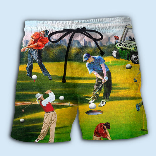Golf Funny Love Life Golf - Beach Short-Owl Ohh