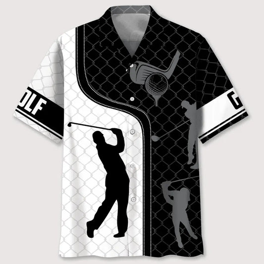 Hawaiian Shirt / Adults / S Golf Mesh Pattern Hawaiian Shirt
