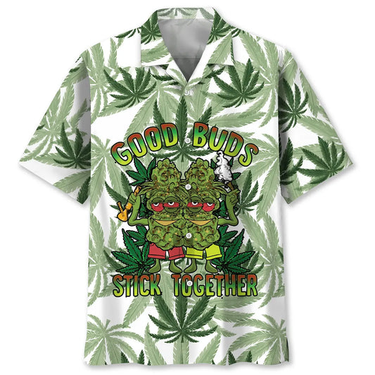 Hawaiian Shirt / Adults / S Good Buds Stick Together Funny Hawaiian Shirt