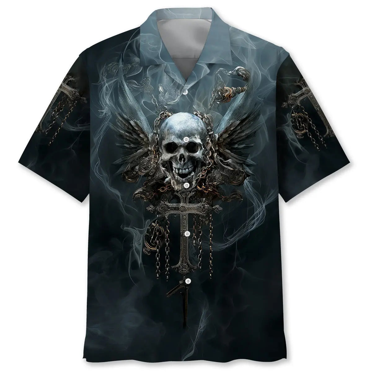 Hawaiian Shirt / Adults / S Gothic Skull Art Hawaiian Shirt