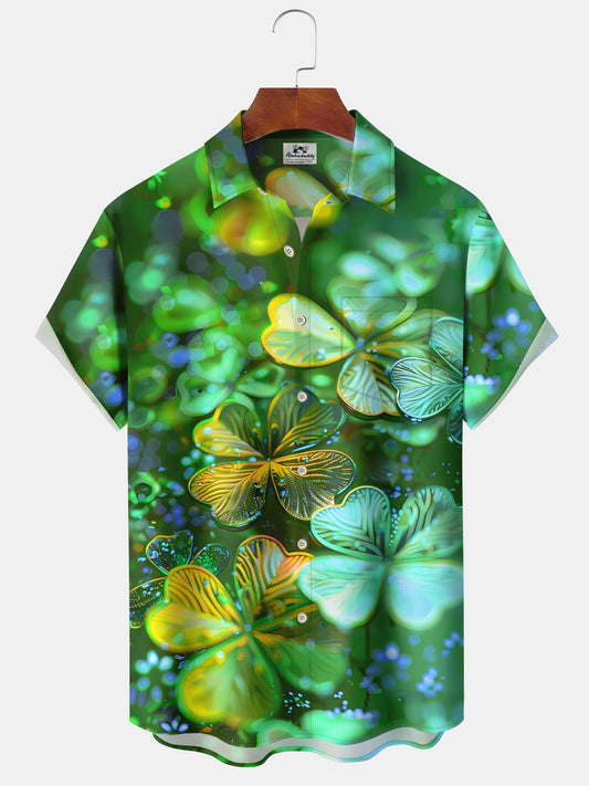 Hawaiian Shirt / Adults / S Gradient Shamrock Vintage St. Patrick's Hawaiian Shirt