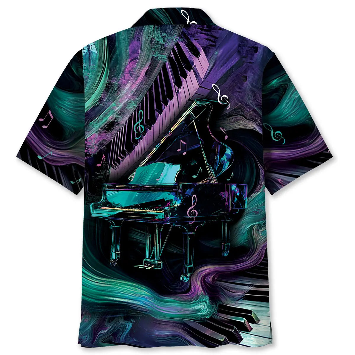 Grand Piano Magic Wave Hawaiian Shirt
