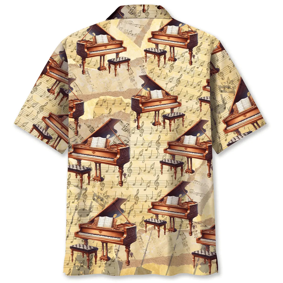 Grand Piano Music Sheet Hawaiian Shirt
