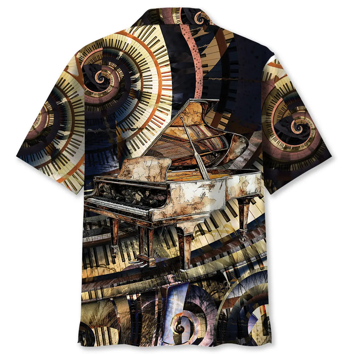 Grand Piano Old Vintage Keyboard Hawaiian Shirt