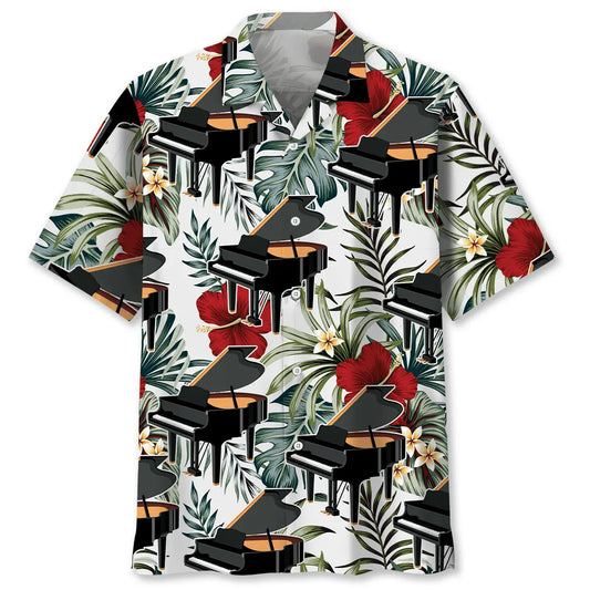 Hawaiian Shirt / Adults / S Grand Piano Tropical Hawaiian Shirt