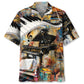 Hawaiian Shirt / Adults / S Grand Piano Vintage Art Hawaiian Shirt
