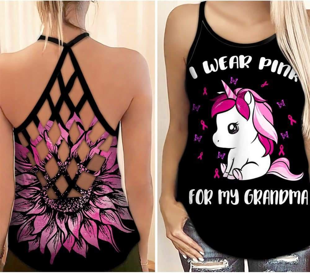Breast Cancer Awareness My Grandma – Hollow Tank Top