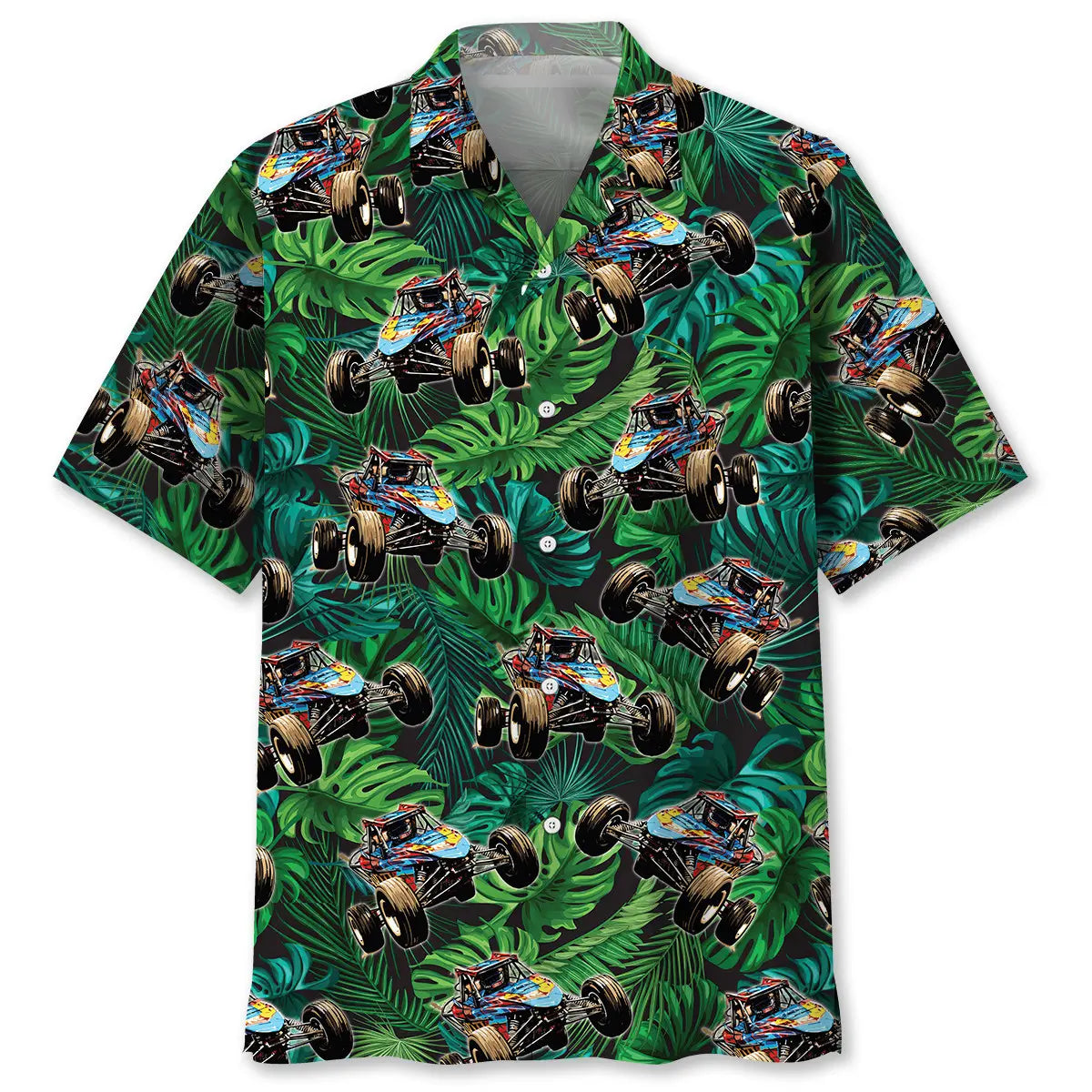 Hawaiian Shirt / Adults / S Green Quarter Midget Car Racing Hawaiian Shirt