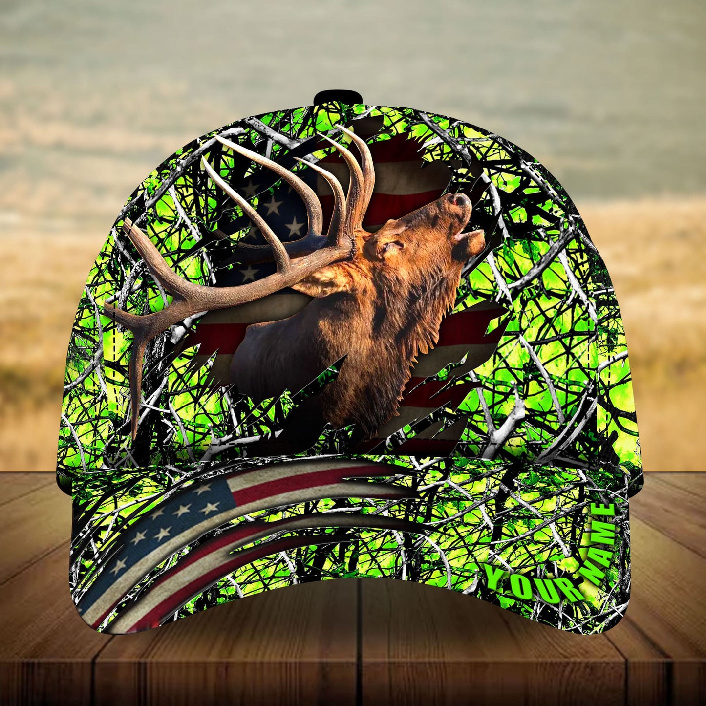 Elk Hunting Multicolor Personalized – Classic Cap
