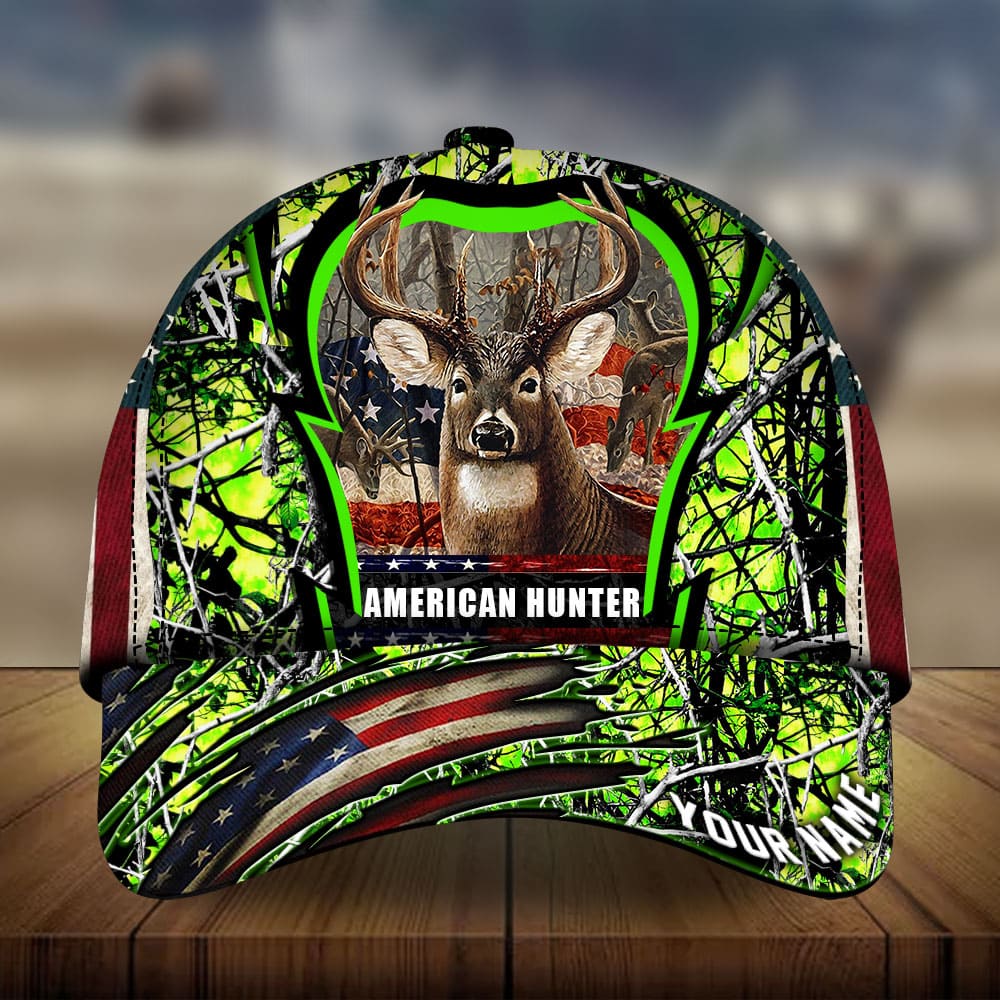 Premium American Hunter Deer Hunting Personalized – Classic Cap