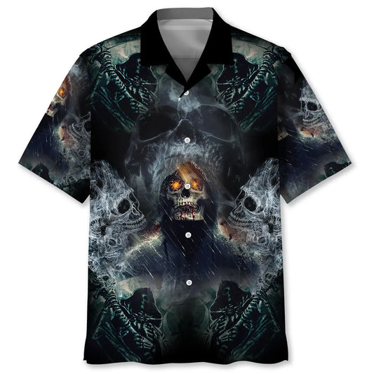 Hawaiian Shirt / Adults / S Grim Reaper Skull Hawaiian Shirt