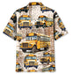 Grunge Retro School Bus Hawaiian Shirt