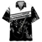 Hawaiian Shirt / Adults / S Guitar Black And White Hawaiian Shirt
