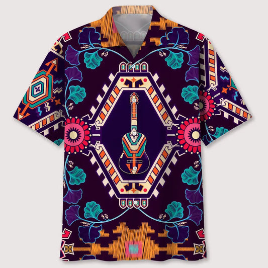 Hawaiian Shirt / Adults / S Guitar Bohemian Hawaiian Shirt