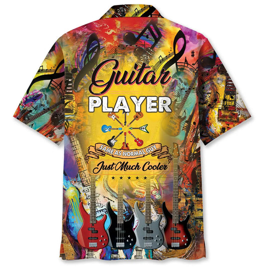 Hawaiian Shirt / Adults / S Guitar Player Same As Normal Guy Just Much Cooler Hawaiian Shirt