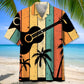 Guitar Retro Pattern Hawaiian Shirt
