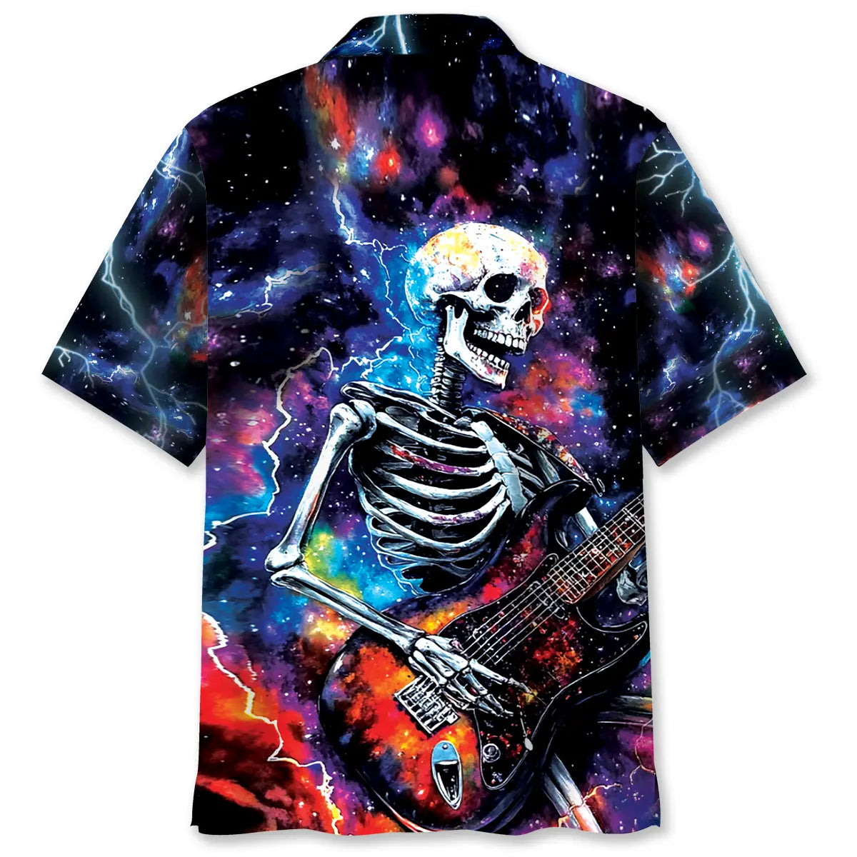 Guitar Skull Lightning Hawaiian Shirt