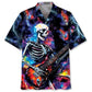 Hawaiian Shirt / Adults / S Guitar Skull Lightning Hawaiian Shirt