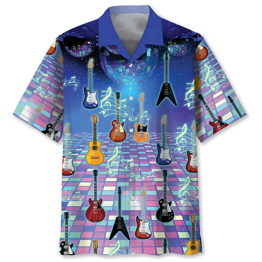 Hawaiian Shirt / Adults / S Guitars Color Hawaiian Shirt