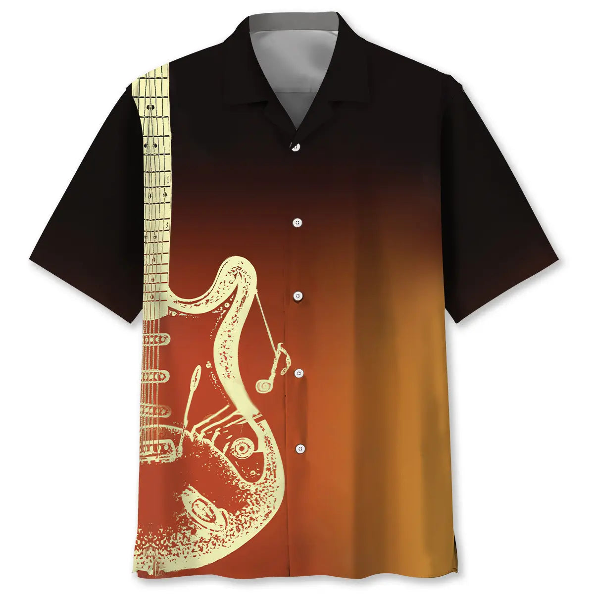 Hawaiian Shirt / Adults / S Gun Guitar Vintage Style Hawaiian Shirt