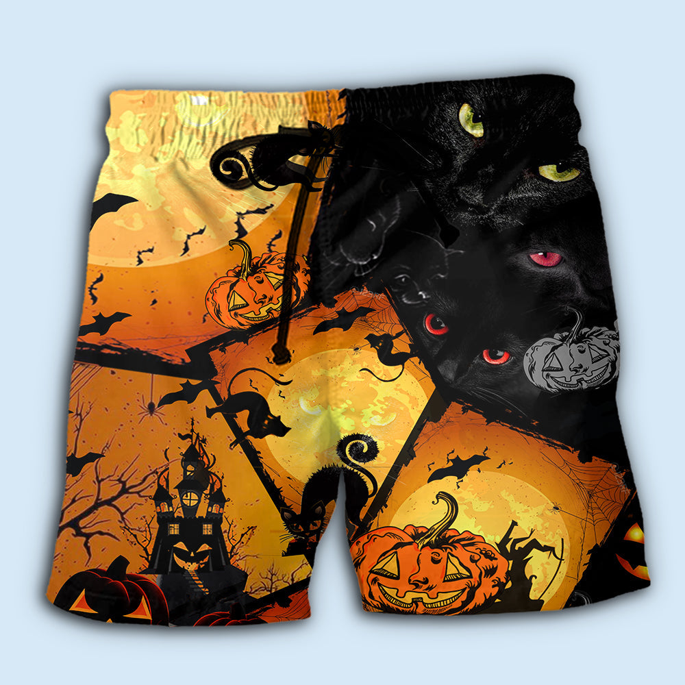 Black Cat Halloween Night – Beach Short