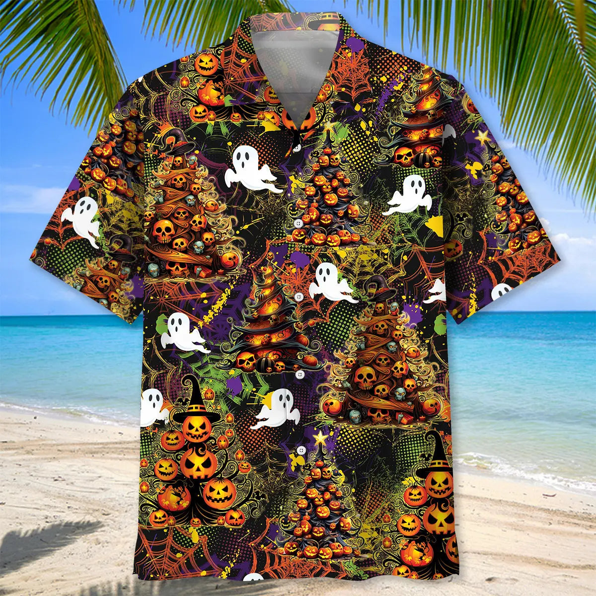Halloween Christmas Tree Hawaiian Shirt