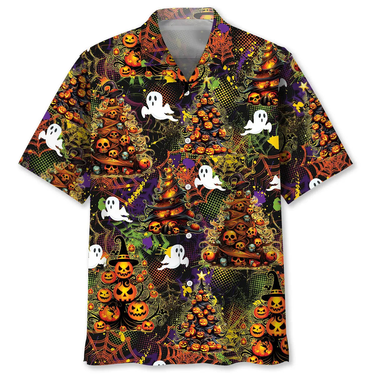 Hawaiian Shirt / Adults / S Halloween Christmas Tree Hawaiian Shirt
