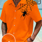Hawaiian Shirt / Adults / S Halloween Spider Print Men's Seersucker Stretch Hawaiian Shirt