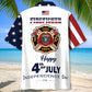 Happy 4th of July USA Firefighter Hawaiian Shirt