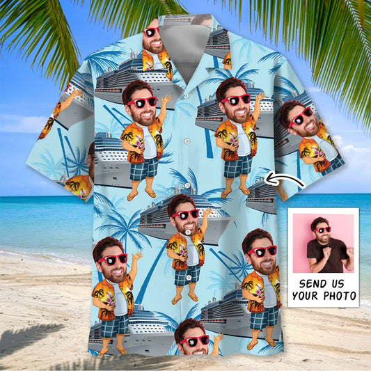Hawaiian Shirt / Adults / S Happy Cruise Custom Photo Hawaiian Shirt