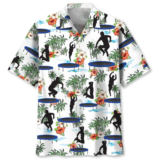 Hawaiian Shirt / Adults / S Happy Jump Trampoline Hawaiian Shirt