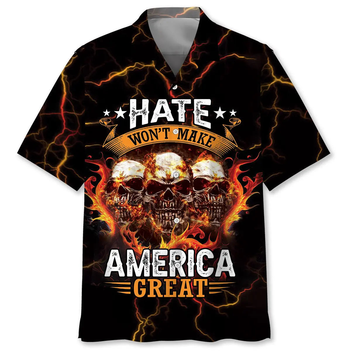 Hawaiian Shirt / Adults / S Hate Won't Make America Great Hawaiian Shirt
