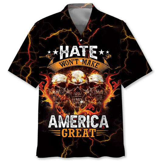 Hawaiian Shirt / Adults / S Hate Won't Make America Great Hawaiian Shirt