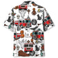 Haunted Firefighter Trucks Hawaiian Shirt