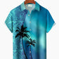 Hawaiian Shirt / Adults / S Hawaii Beach Tropical Plant Leaves Flower Aurora Ombre Palm Tree Aloha Hawaiian Shirt