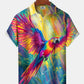 Hawaiian Shirt / Adults / S Hawaii Colorful Beach Tropical Leaves Parrot Hawaiian Shirt