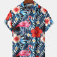 Hawaiian Aloha Flamingo Tropical Floral Beach Vacation Hawaiian Shirt