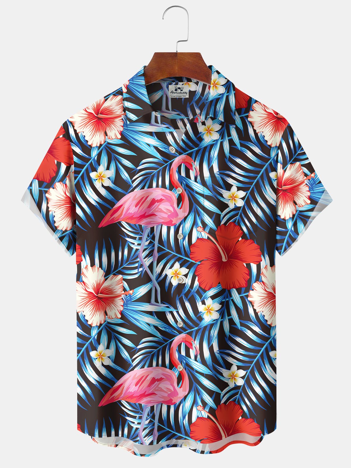 Hawaiian Aloha Flamingo Tropical Floral Beach Vacation Hawaiian Shirt