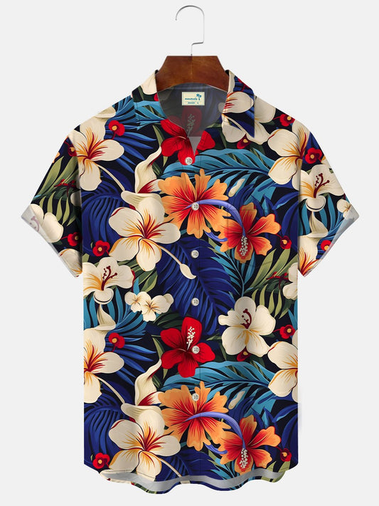 Hawaiian Shirt / Adults / S Hawaiian Beach Vacation Tropical Floral Aloha Hawaiian Shirt