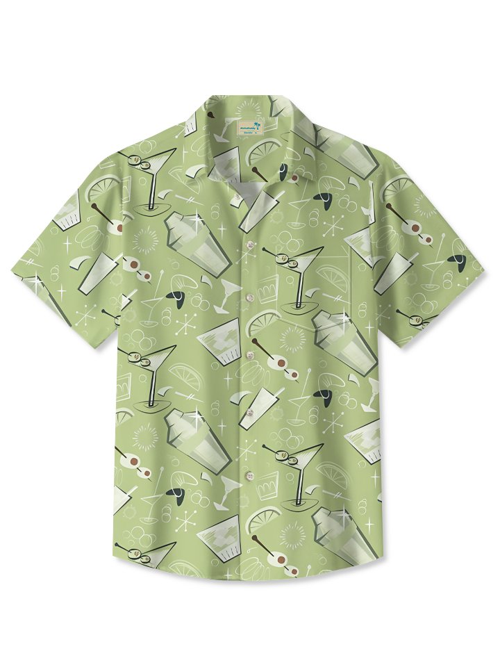 Hawaiian Shirt / Adults / S Hawaiian Cocktail Party Vintage Mid-Century Geometric Hawaiian Shirt