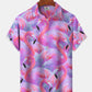 Hawaiian Shirt / Adults / S Hawaiian Gradient Floral Flamingo Vacation Hawaiian Shirt
