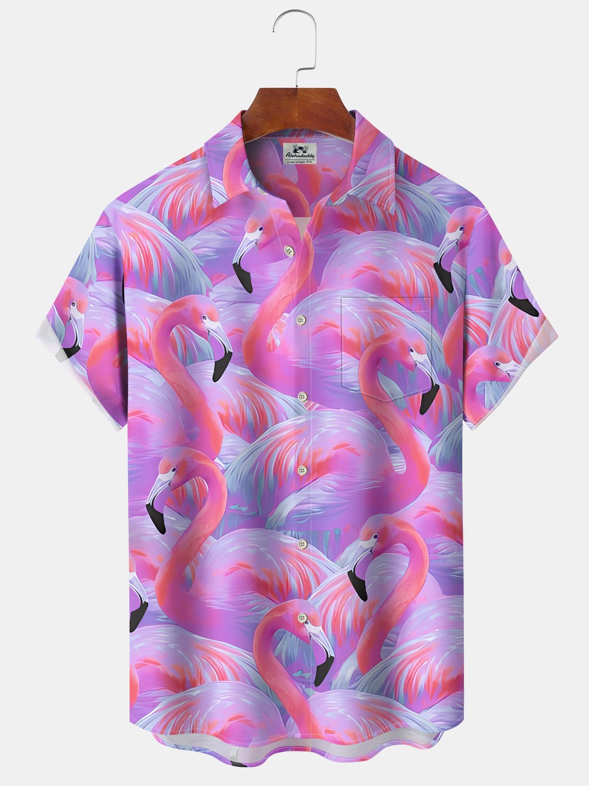 Hawaiian Shirt / Adults / S Hawaiian Gradient Floral Flamingo Vacation Hawaiian Shirt