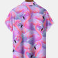 Hawaiian Gradient Floral Flamingo Vacation Hawaiian Shirt