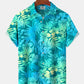 Hawaiian Gradient Tropical Floral Hibiscus Vacation Hawaiian Shirt