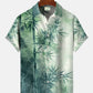 Hawaiian Plant Bamboo Ink Gradient Hawaiian Shirt
